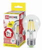 Лампа LED А60- 7Вт-220В-Е27-3000К-630Лм прозрач (IN HOME)