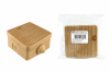 Распаячная коробка ОП 65х65х50мм, крышка, сосна, IP54, 4вх. инд. штрихкод TDM