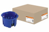 Установочная коробка СП D65х45мм, саморезы, пл. лапки, синяя, IP20, TDM