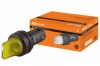 Переключатель на 2  положения с фиксацией SB7-CK2565-24V короткая ручка(LED) d22мм 1з+1р желтый TDM