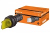Переключатель на 3 положения с фиксацией SB7-CK3565-24V короткая ручка(LED) d22мм 1з+1р желтый TDM