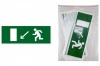 Знак "Направление к эвакуационному выходу налево вниз" 350х124мм для ССА TDM